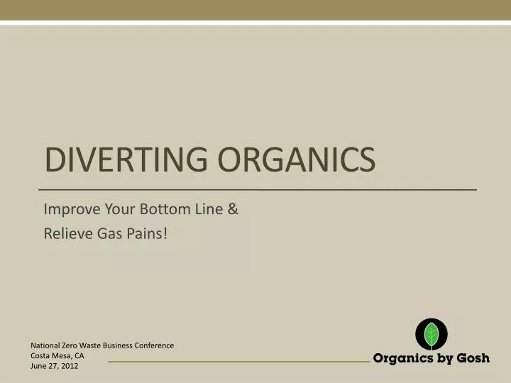 diverting organics