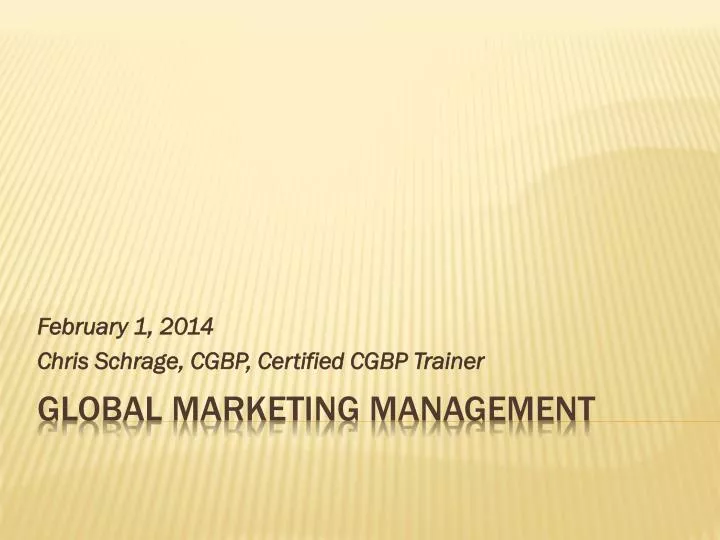 february 1 2014 chris schrage cgbp certified cgbp trainer