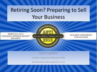 Retiring Soon? Preparing to Sell Your Business