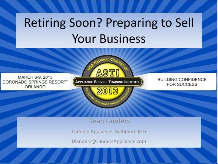 retiring soon preparing to sell your business