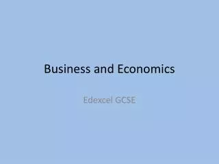 Business and Economics