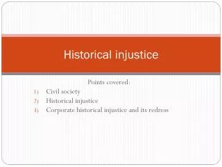 Historical injustice