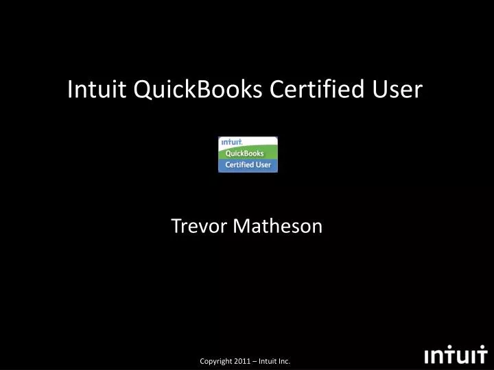 intuit quickbooks certified user