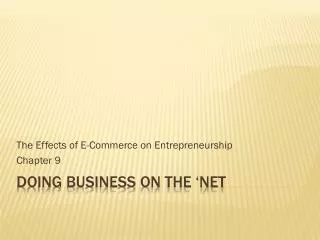 Doing Business on the ‘Net