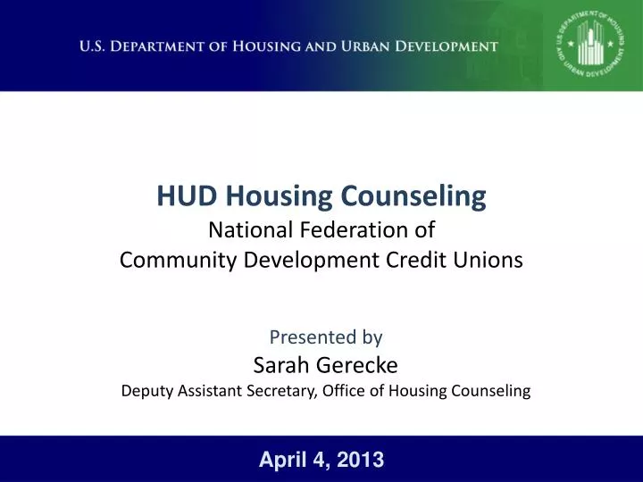 hud housing counseling national federation of community development credit unions