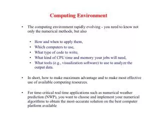 Computing Environment
