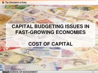 CAPITAL BUDGETING ISSUES IN FAST-GROWING ECONOMIES COST OF CAPITAL