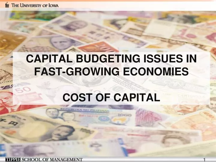 capital budgeting issues in fast growing economies cost of capital