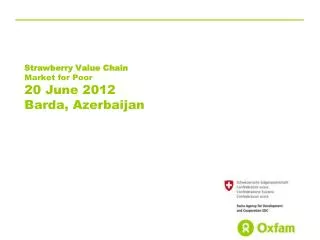 Strawberry Value Chain Market for Poor 20 June 2012 Barda , Azerbaijan