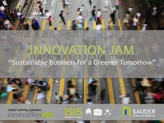 INNOVATION JAM “Sustainable Business for a Greener Tomorrow”