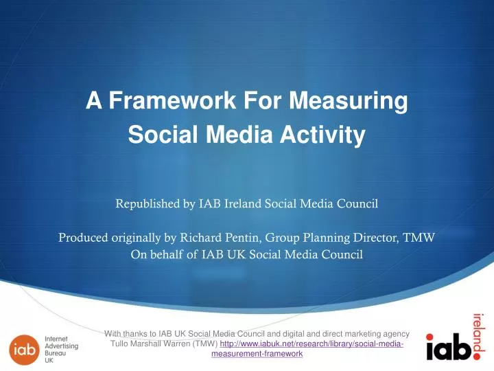 a framework for measuring social media activity