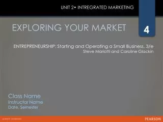 EXPLORING YOUR MARKET