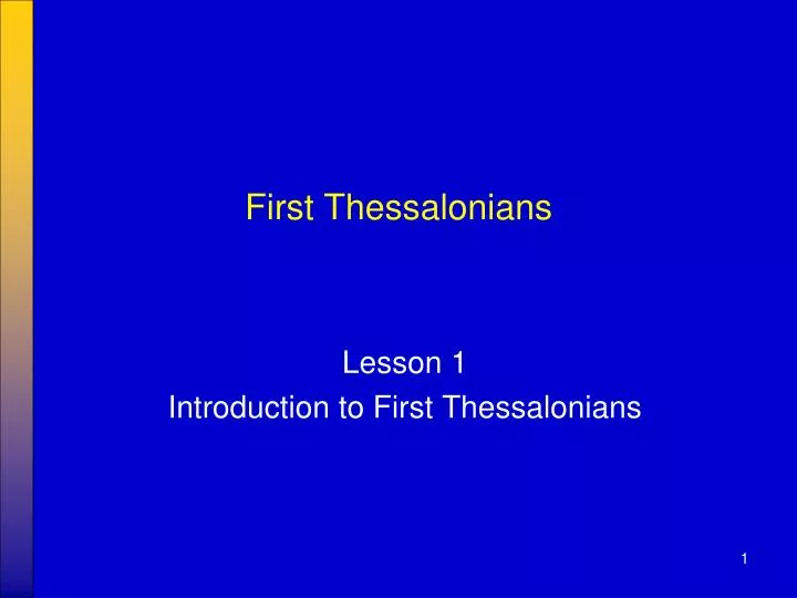 first thessalonians