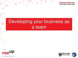 Developing your business as a team