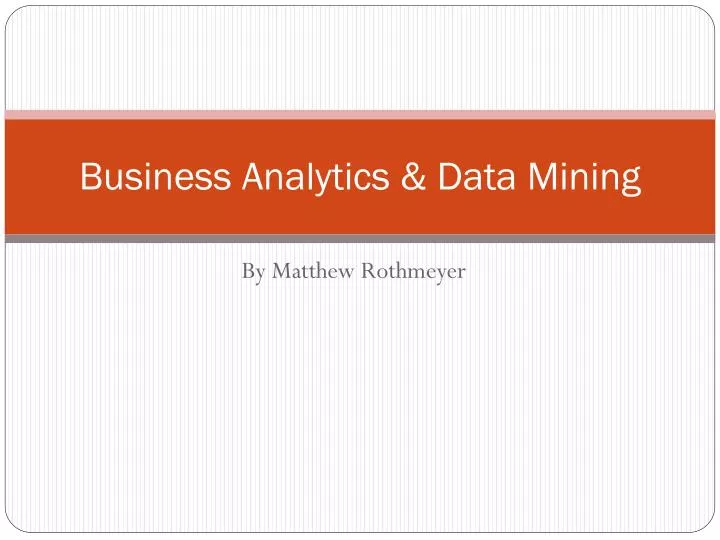 business analytics data mining