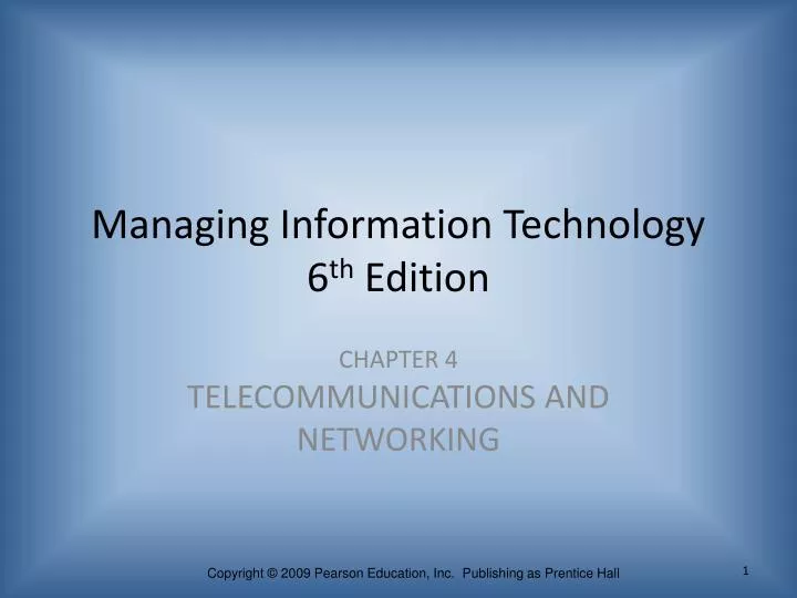 managing information technology 6 th edition