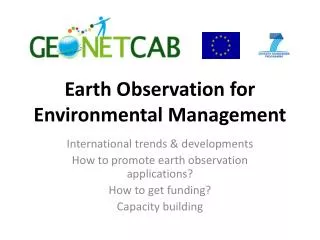 Earth Observation for Environmental Management