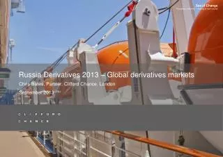 Russia Derivatives 2013 – Global derivatives markets