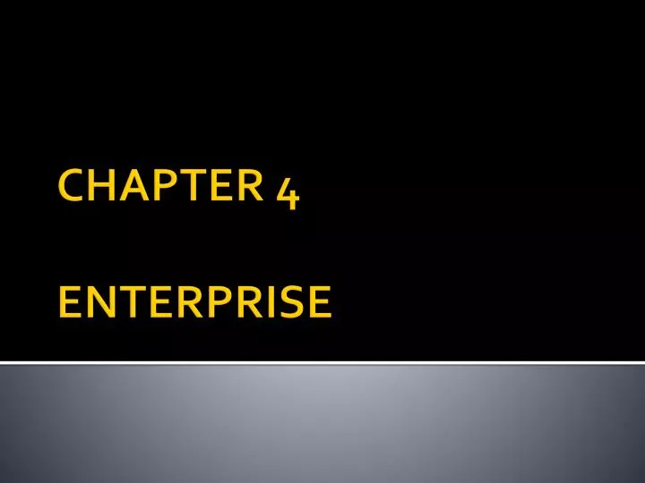 chapter 4 enterprise