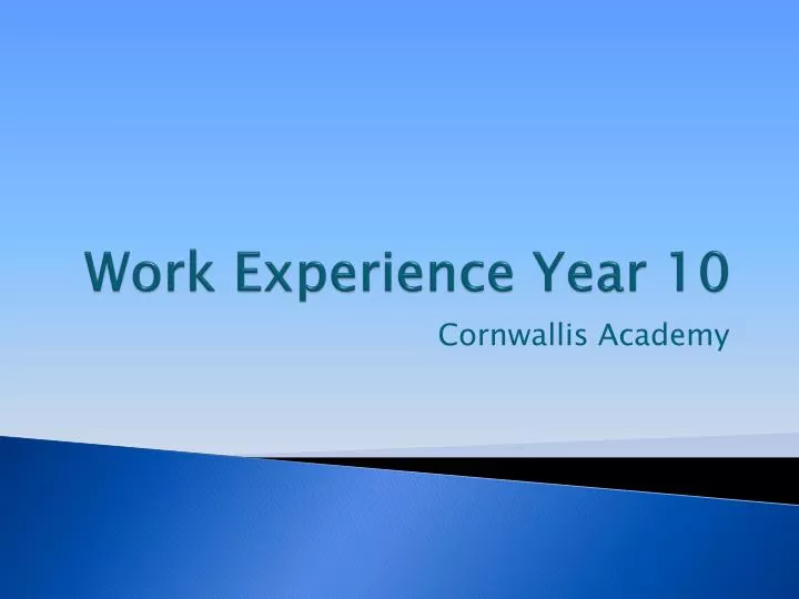 work experience year 10