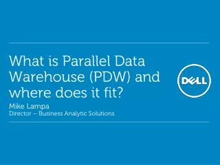 What is Parallel Data Warehouse (PDW) and where does it fit?