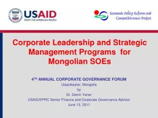 Corporate Leadership and Strategic Management Programs for Mongolian SOEs