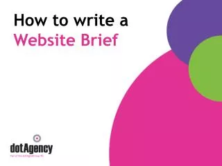 How to write a Website Brief
