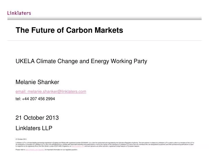 the future of carbon markets