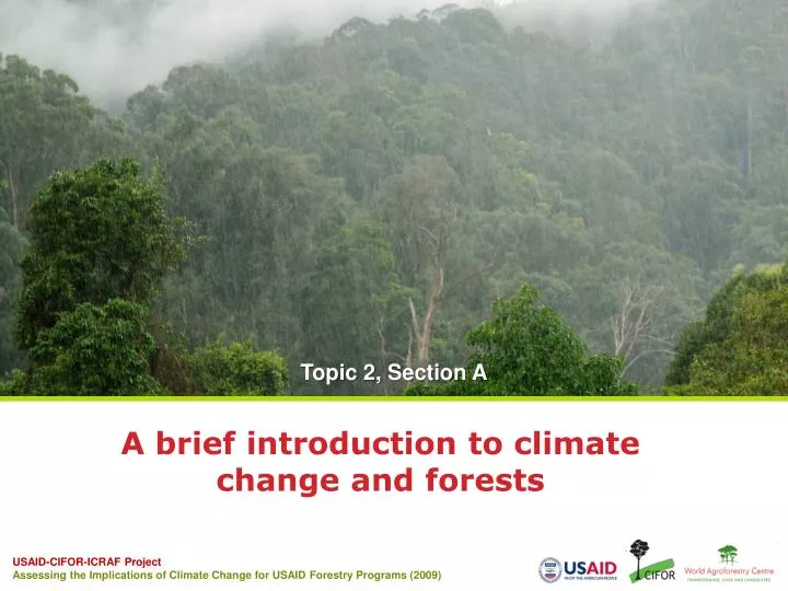 a brief introduction to climate change and forests