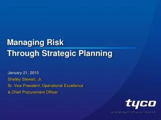 Managing Risk Through Strategic Planning