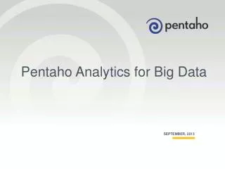 Pentaho Analytics for Big Data