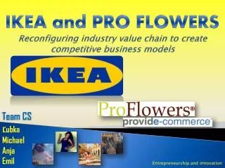 IKEA and PRO FLOWERS Reconfiguring industry value chain to create competitive business models