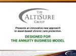 Innovating Chronic Care Coverage with Protected Solutions™ Annuity - slide 1