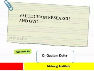 Value chain research and GVC