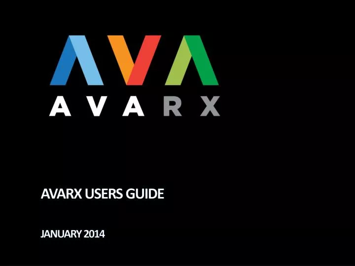 avarx users guide january 2014