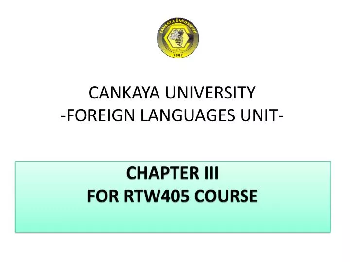 cankaya university foreign languages unit