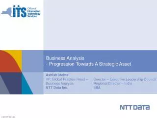 Business Analysis - Progression Towards A Strategic Asset