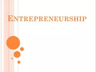 Entrepreneurship