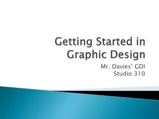 Getting Started in Graphic Design