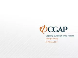 Capacity Building Survey Results