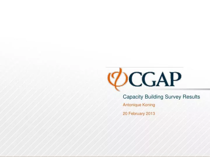capacity building survey results