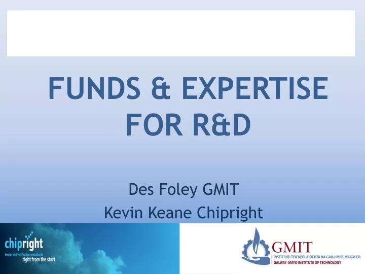 funds expertise for r d