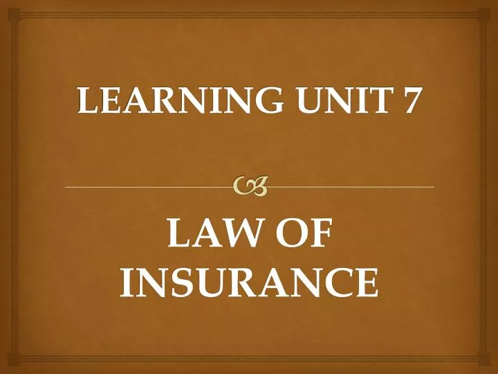 learning unit 7