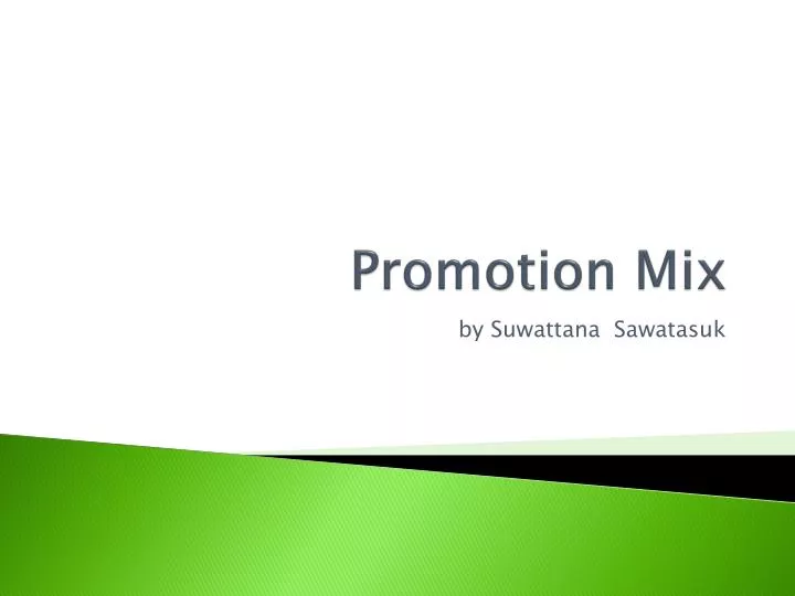 promotion mix