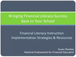 Bringing Financial Literacy Success Back to Your School