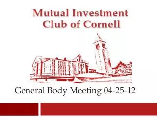 General Body Meeting 04-25-12