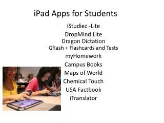 iPad Apps for Students