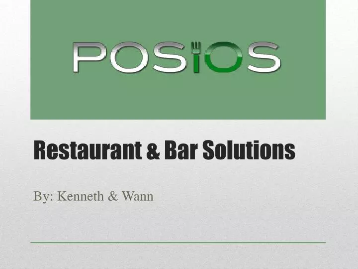 restaurant bar solutions