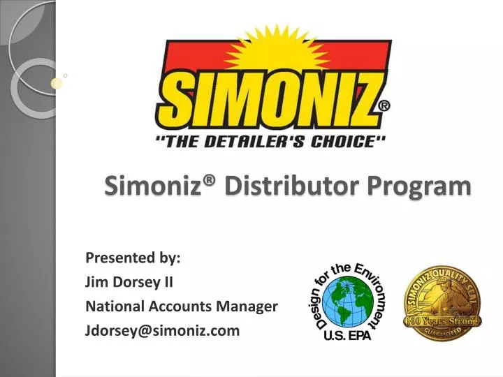 simoniz distributor program