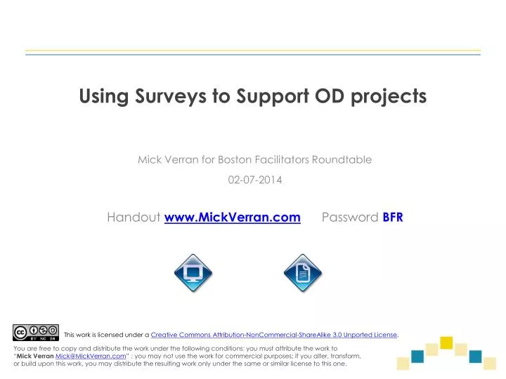 using surveys to support od projects